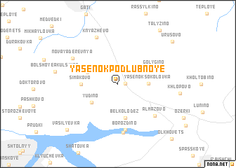 map of Yasenok-Podlubnoye