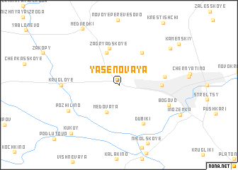 map of Yasenovaya