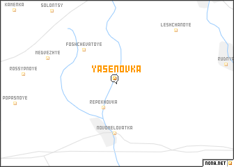 map of Yasenovka