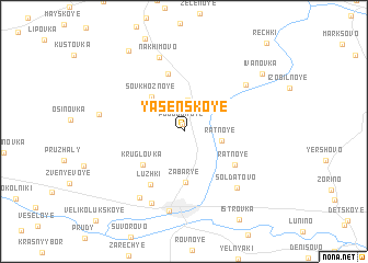 map of Yasenʼskoye