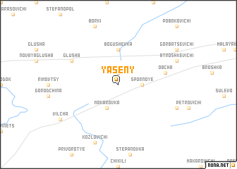 map of Yaseny