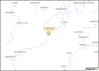 map of Yasenʼ