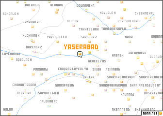 map of Yāserābād