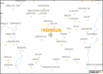 map of Yashanjie