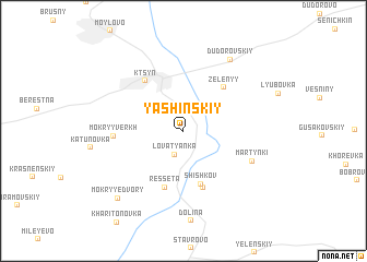 map of Yashinskiy