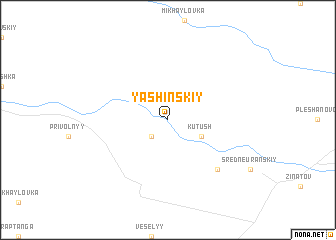 map of Yashinskiy