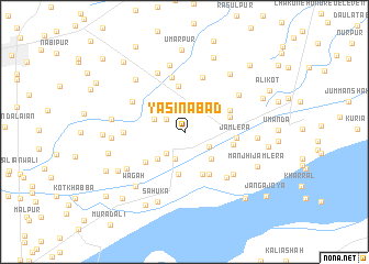 map of Yāsinābād