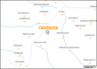 map of Yasinovka