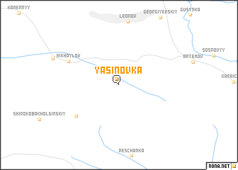 map of Yasinovka