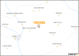 map of Yasinov