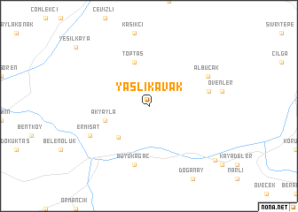 map of Yaşlıkavak