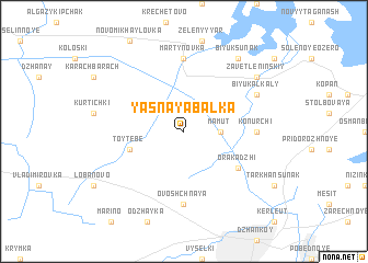 map of Yasnaya Balka