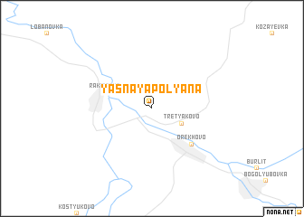 map of Yasnaya Polyana