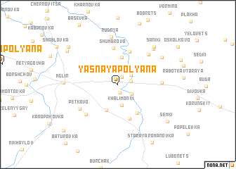 map of Yasnaya Polyana