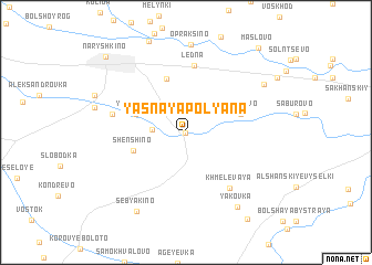 map of Yasnaya Polyana