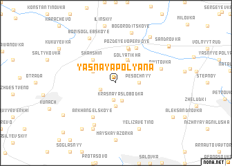 map of Yasnaya Polyana