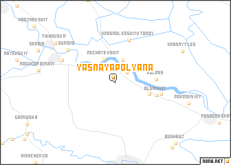 map of Yasnaya Polyana