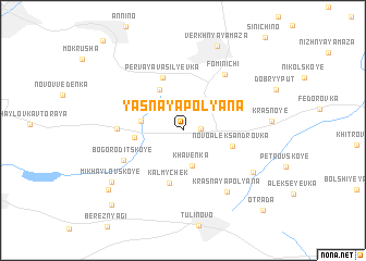 map of Yasnaya Polyana