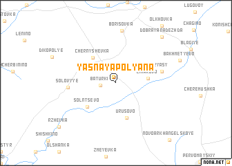 map of Yasnaya Polyana