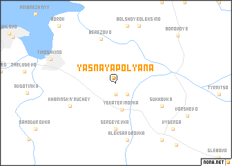 map of Yasnaya Polyana