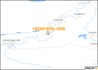 map of Yasnaya Polyana