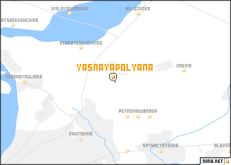 map of Yasnaya Polyana