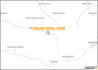 map of Yasnaya Polyana