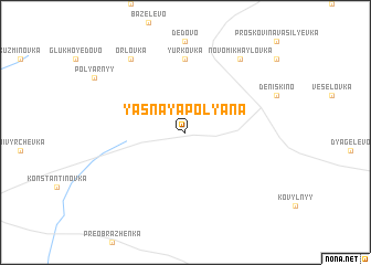 map of Yasnaya-Polyana