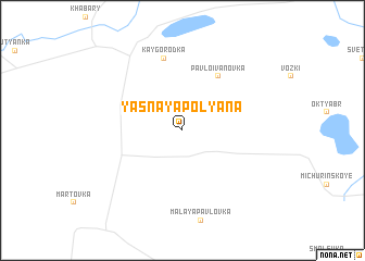 map of Yasnaya Polyana