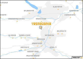 map of Yasnogorka