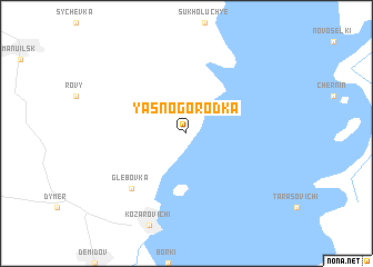 map of Yasnogorodka