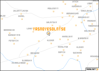 map of Yasnoye Solntse