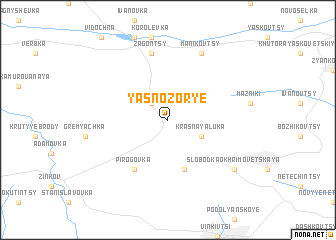 map of Yasnozorʼye