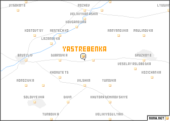 map of Yastrebenʼka