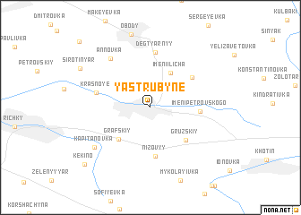 map of Yastrubyne