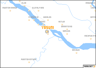 map of Yasuní