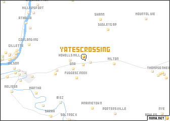 map of Yates Crossing