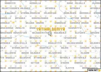 map of Yatiwaldeniya