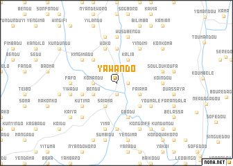 map of Yawando