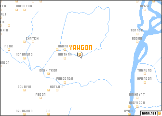 map of Yawgon