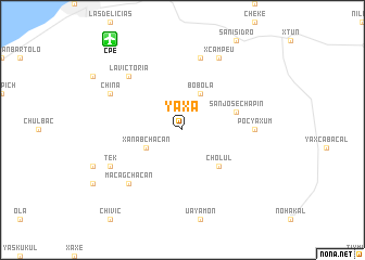 map of Yaxá