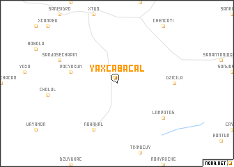 map of Yaxcabacal