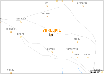 map of Yaxcopil