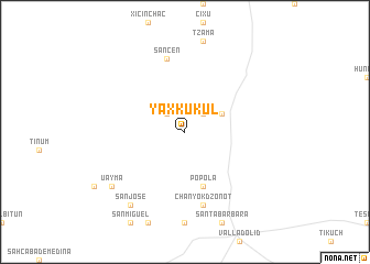map of Yaxkukul
