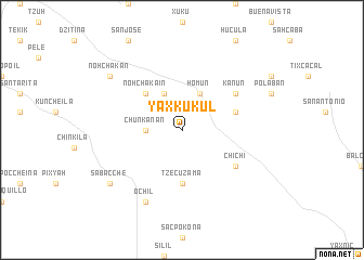 map of Yaxkukul