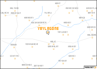 map of Yaylagöne