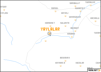 map of Yaylalar