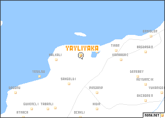 map of Yaylıyaka