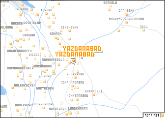 map of Yazdānābād