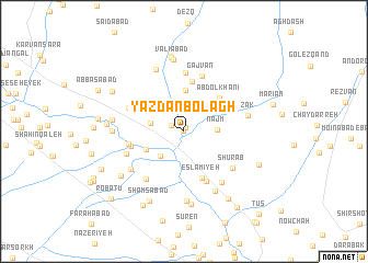 map of Yazdān Bolāgh